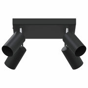 Faretto da soffitto moderno orientabile 26 x 26 x 16,5 cm in metallo nero 02_0058308