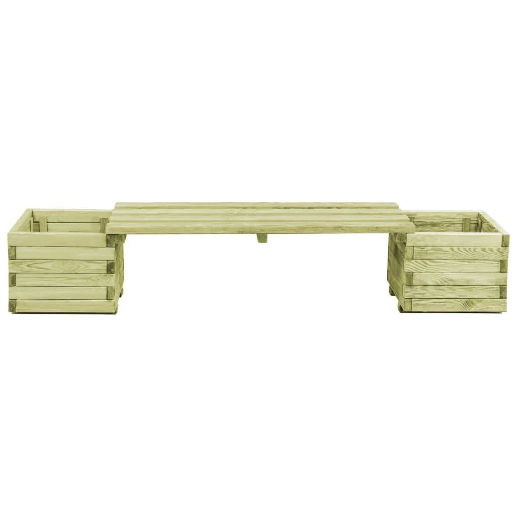 Panchina da giardino con fioriere legno di pino impregnato 02_0001366