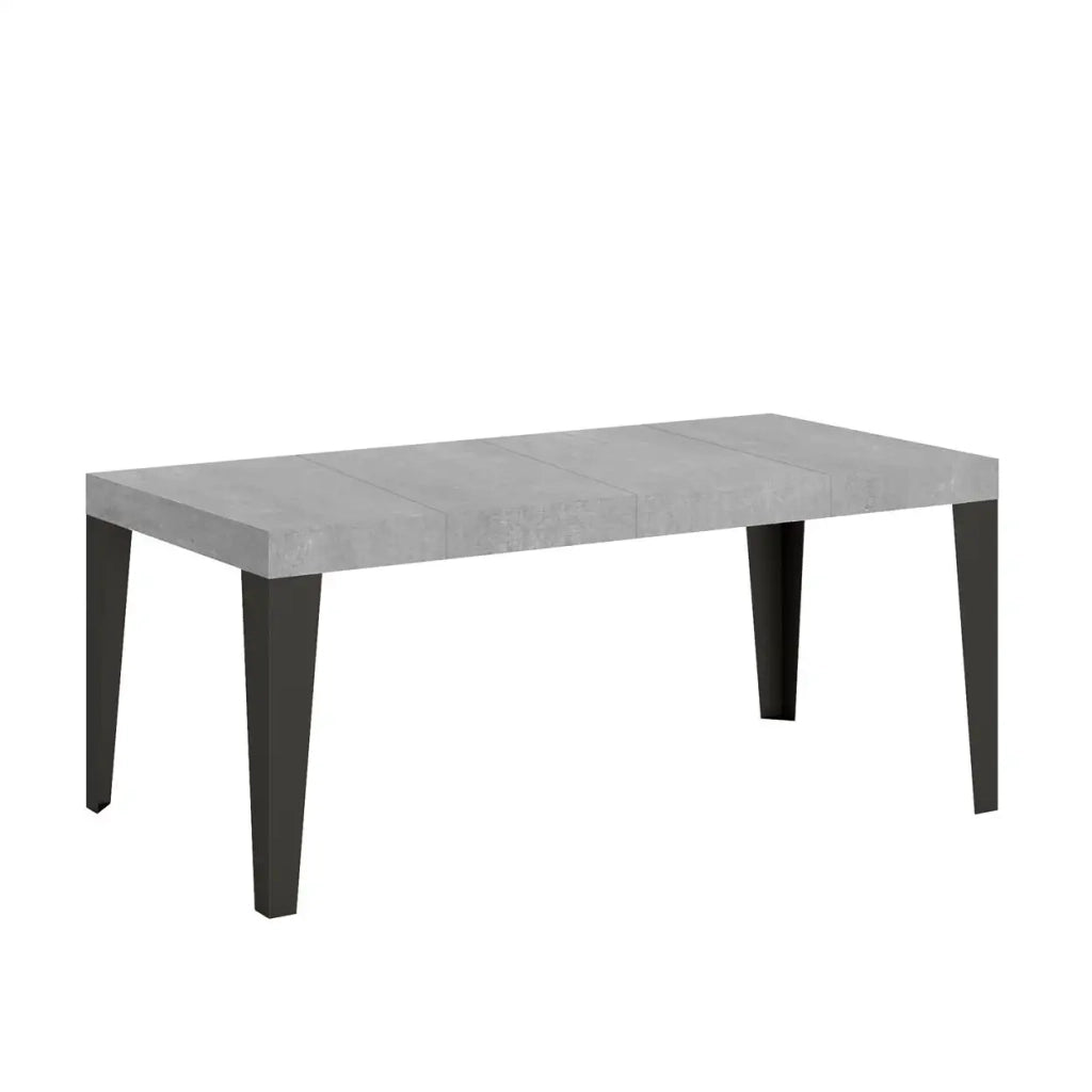 Tavolo allungabile 200/460x90 cm Flame colore cemento gambe antracite