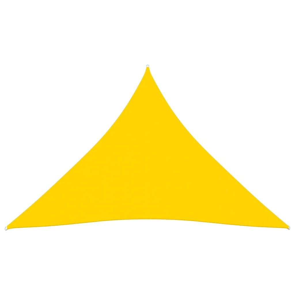 Vela ombreggiante triangolare in tessuto Oxford 4 x 5 x 5 m giallo 02_0009891