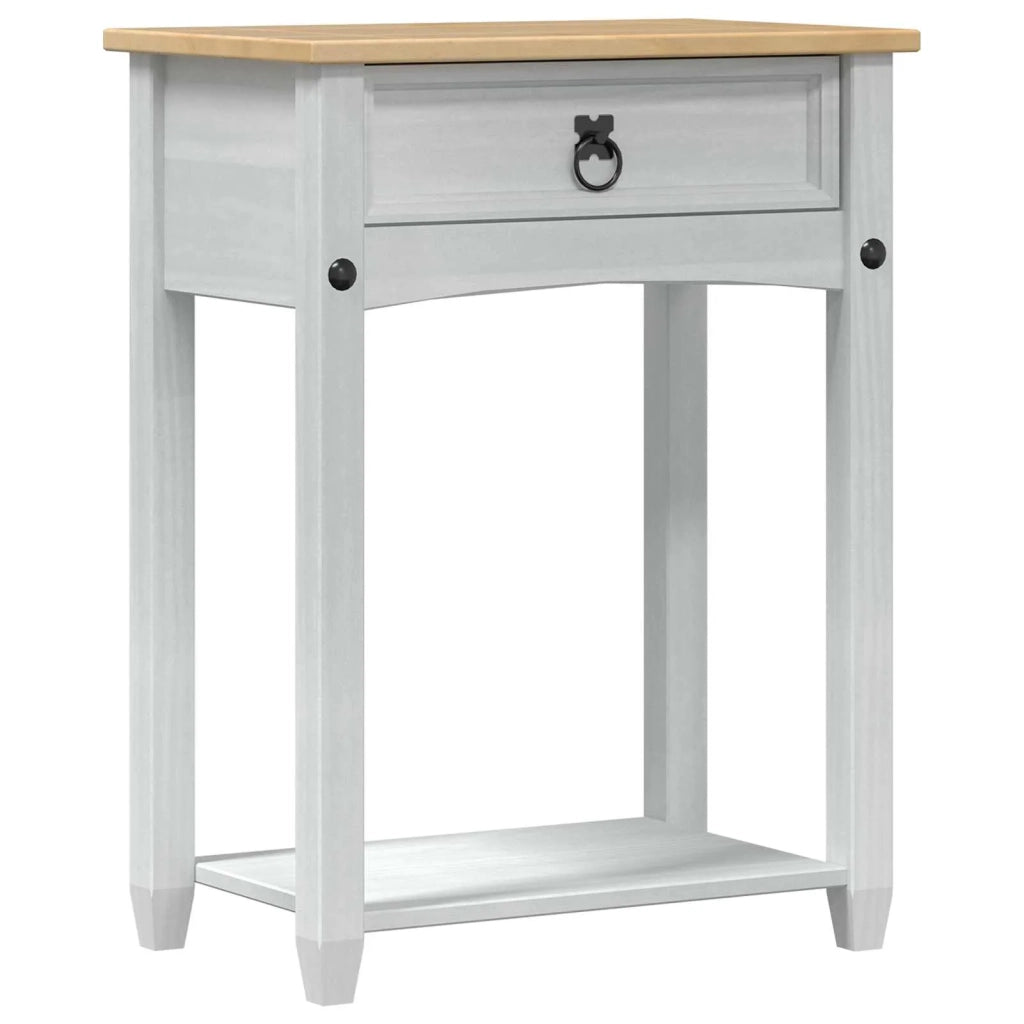 Tavolo Consolle Bianco 55 x 35 x 73 cm Pino massello 42024942