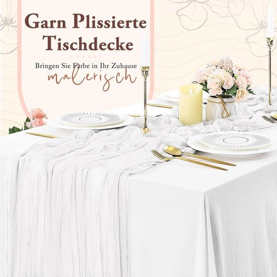 Tappeto da tavolo Bohemian - Decorazione per matrimonio - Tappeti da tavolo in gasa - 300 x 90 cm - Adatto per giardino/pic-nic - Tappeto in poliestere multifunzionale