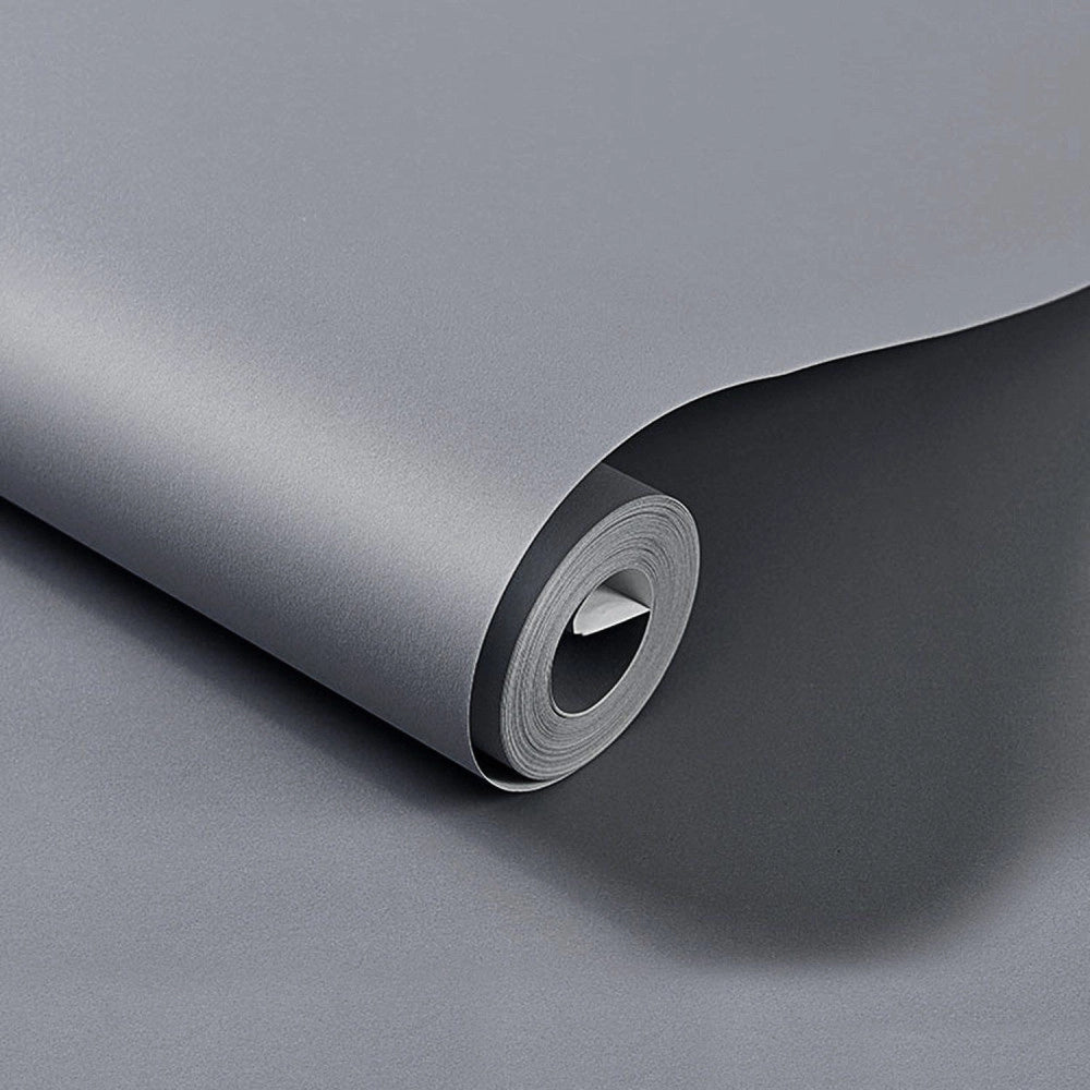 Trade Shop - Rotolo Pellicola Adesiva Grigia 45cmx2mt Libri Pannelli Cassetti Mobili -