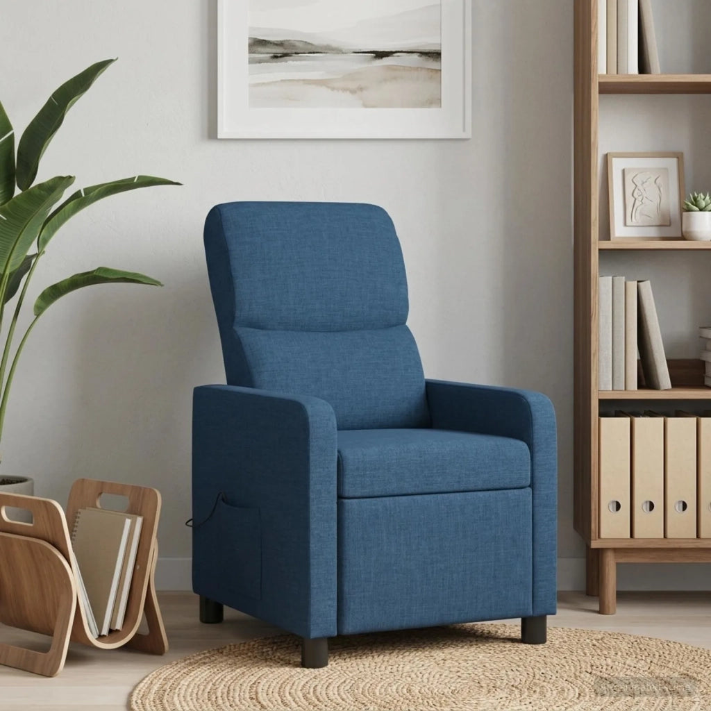 Divano Sedia-Poltrona reclinabile Blu Tessuto 785488