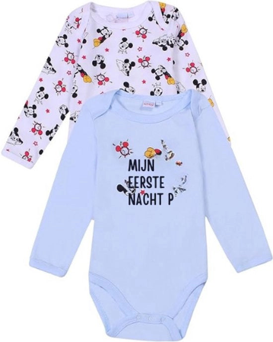 Abbigliamento per Bambini Topolino – 2-Pack Magliette per Bambini – 100% Cotone – Per Bambini di 6 a 24 Mesi