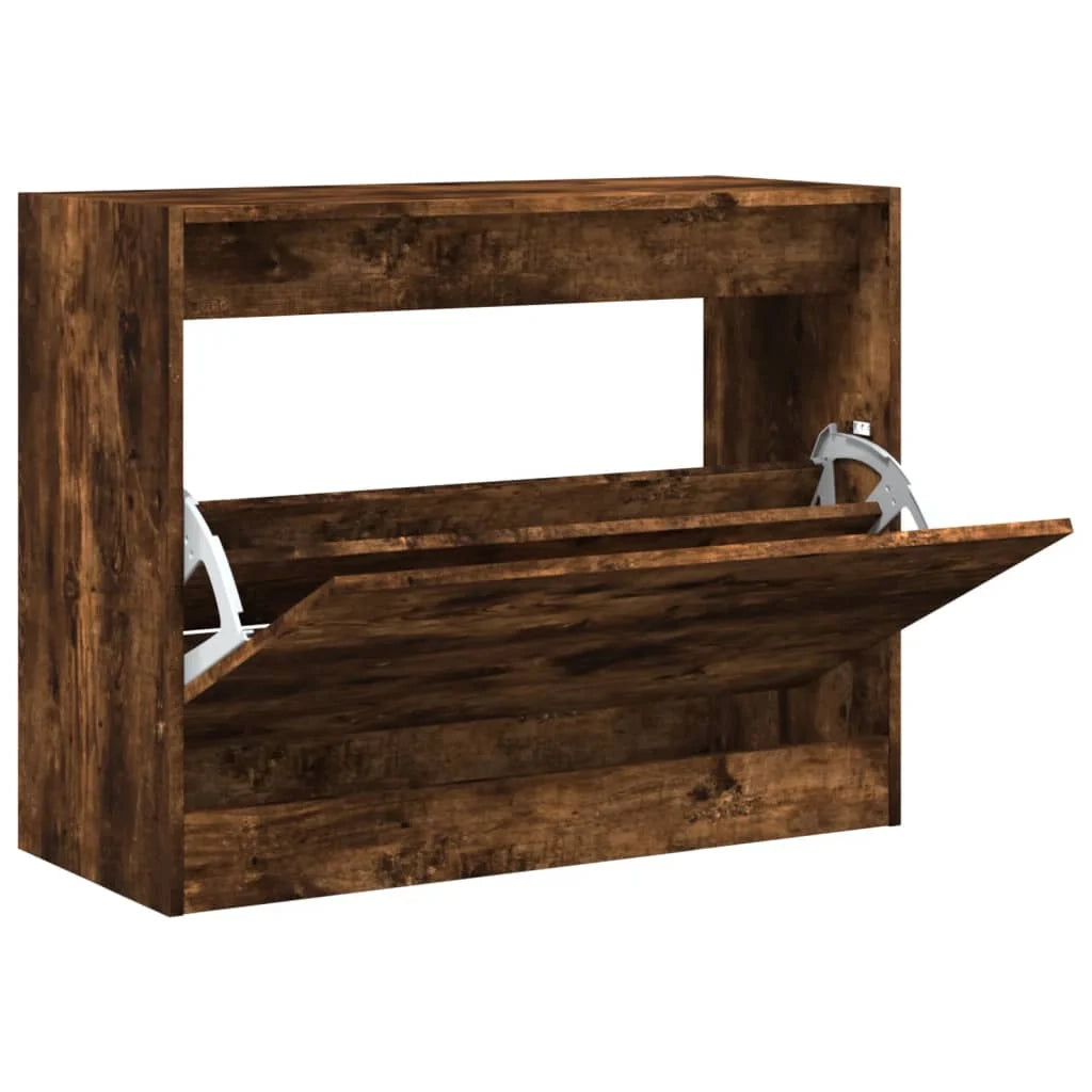 Scarpiera mobile contenitore per scarpe mobile per ingresso/corridoio/soggiorno 80 x 34 x 63 cm legno ingegnerizzato marrone 02_0021591