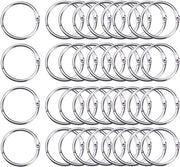 Anelli di metallo per porte 100 pezzi (dimensione 25 mm) - fogli singoli, anelli di chiave