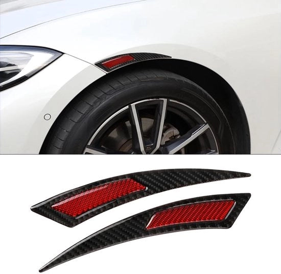 Protezione del portabagagli per auto 2 pezzi - Carbon - Raccoglitore di sporcizia - Listino del portabagagli - Protezione dei pneumatici - Universale - 24 x 4 cm - Listini del portabagagli universali