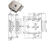 SERRATURA TRIPLICE APPLICARE CON SCROCCO CIL. EUROPEO BLINDATE 85555- - mm.63 DX (85555D) - 1 pezzi MOTTURA