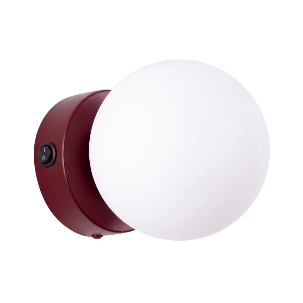 Applique YOLI 1 bordeaux con interruttore