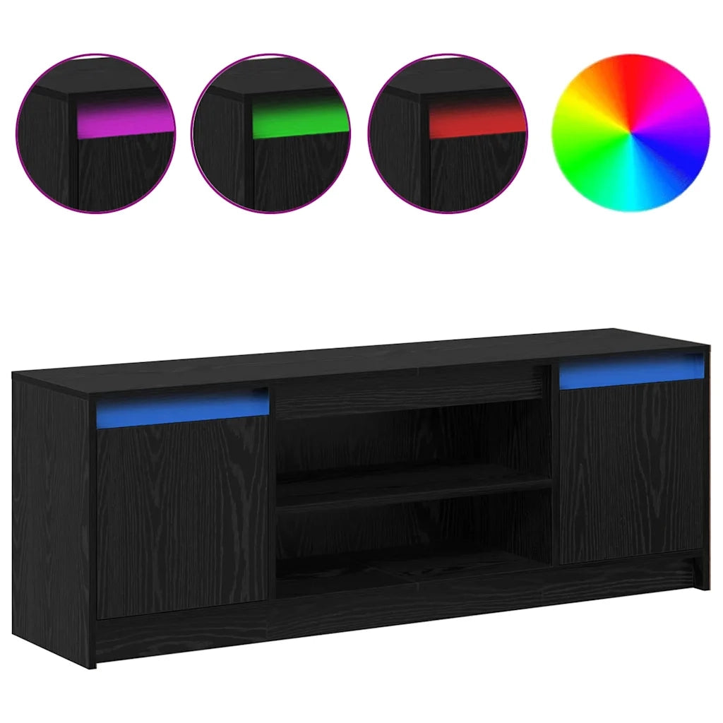 Unità TV Nero 139,5 x 34 x 50 cm Legno multistrato 869241
