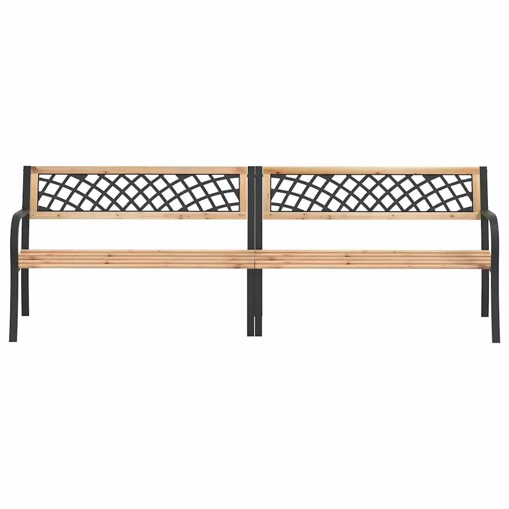Panca da Giardino Doppia 238 cm in Legno di Abete Cinese 317134