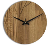 Orologio da Parete in Legno di Quercia, Decorazione per la Casa in Legno di Quercia, 50 cm