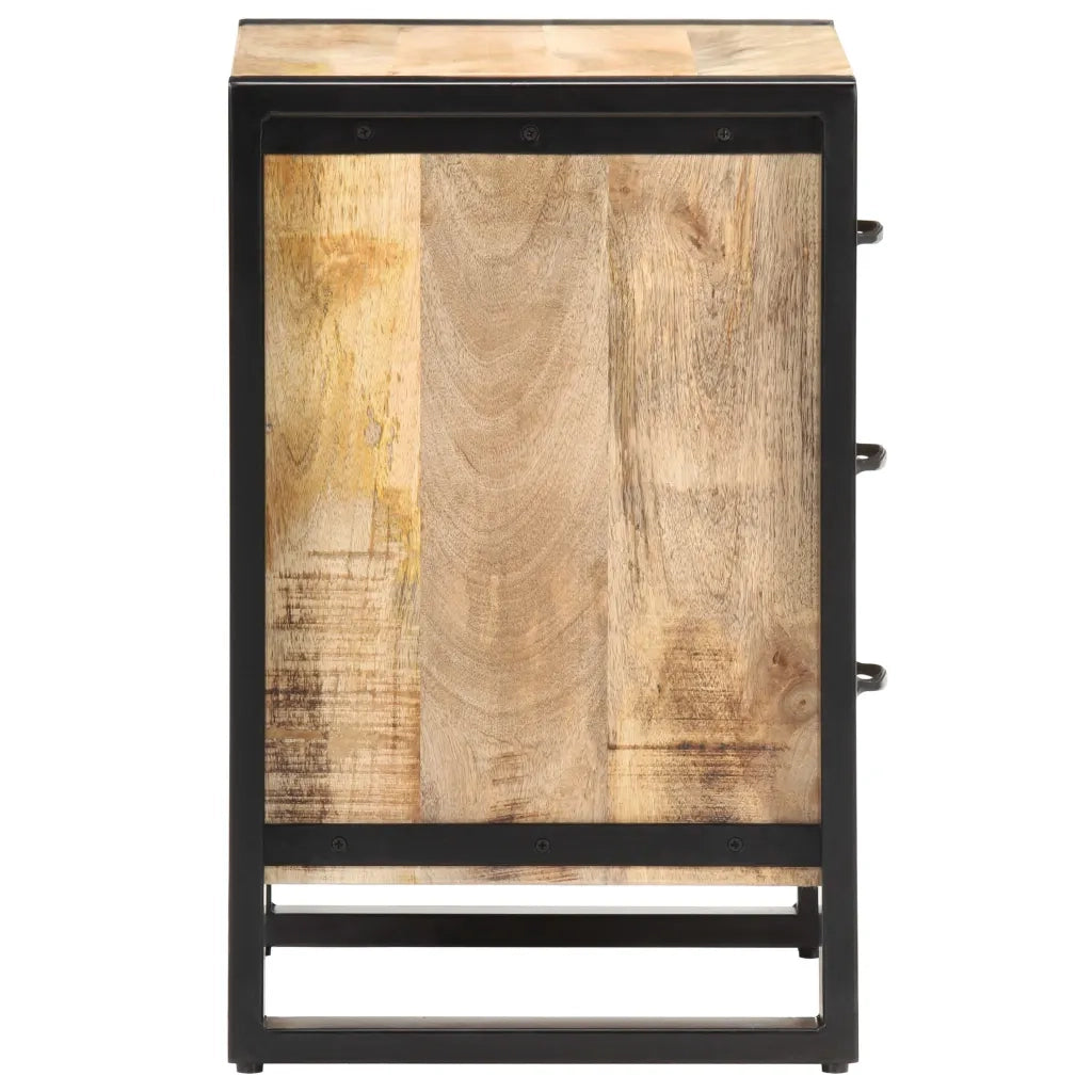 Comodino 40x35x55 cm in Legno Massello di Mango cod mxl 64581