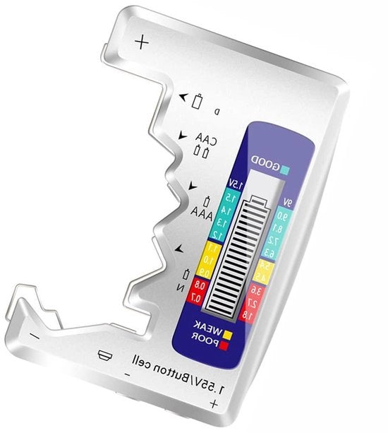 Tester di Batteria Universale Digitale per Tutto - AAA AA D N 9V 6F22 - Controlla Batteria - Batteria Checker - Batteria Minima