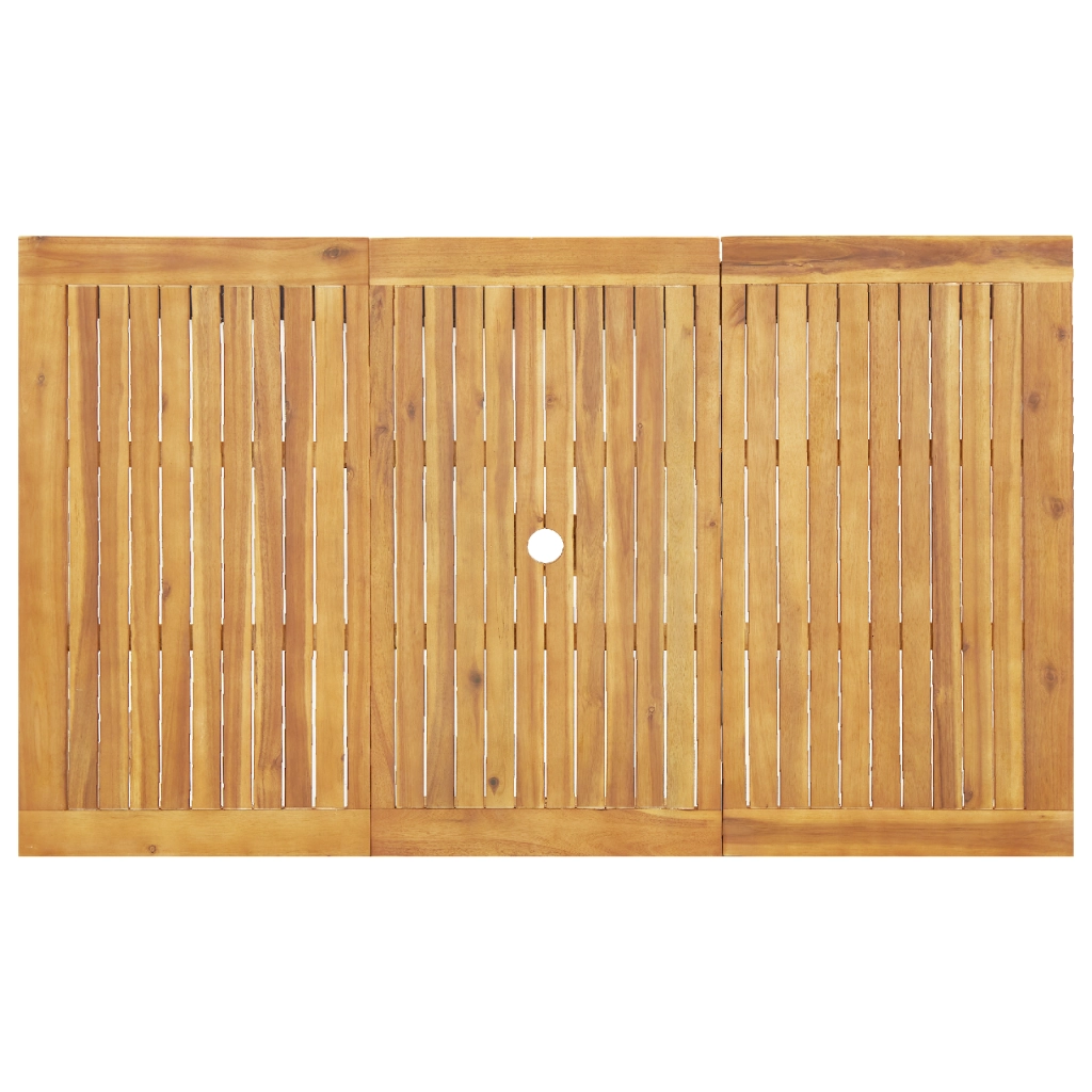 Set da Pranzo da Giardino 7 Pezzi in Legno Massello di Acacia