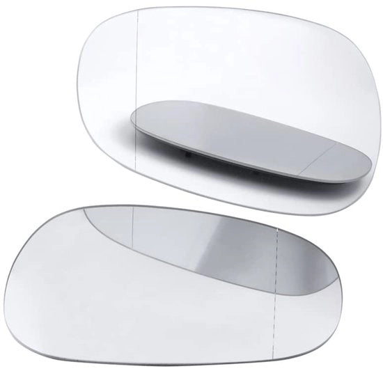 Specchiera laterale blu/bianco vetro - Specchiera auto - Accessorio auto compatibile con BMW 1/3 Serie - Sinistra/Destra - Resistente a shock - Specchiera