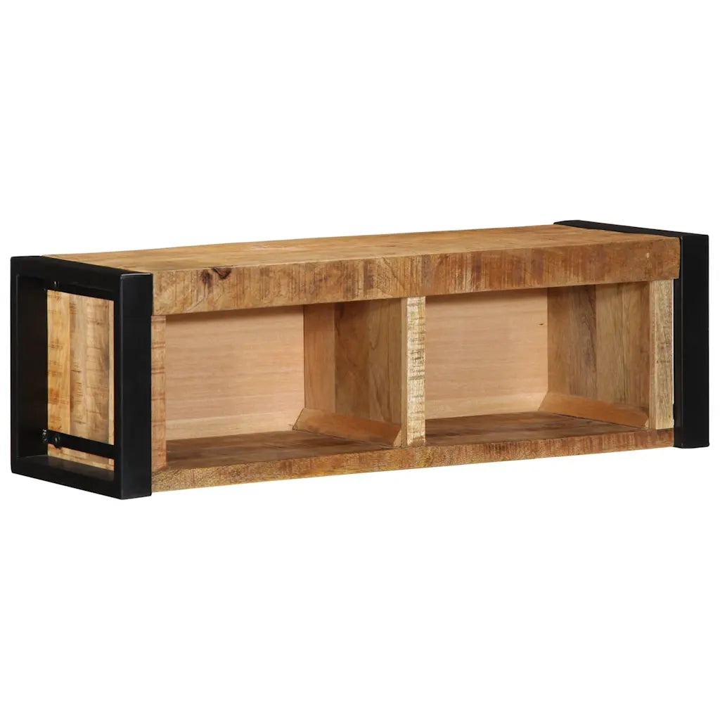 Mobile Porta TV 80x30x25 cm in Legno Massello di Mango Grezzo