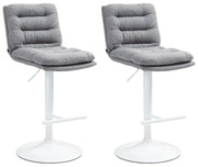 2er Set Barhocker Damar Stoff weiЯ