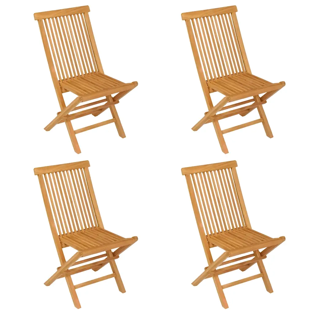 Set da Pranzo da Giardino 5 pz in Legno Massello di Teak