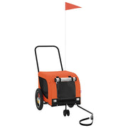 Rimorchio da Bici per Animali Arancione e Nero Oxford e Ferro CFW7253156