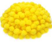 Pomponi 300 pezzi - Palle soffici - Colori giallo chiaro - Decorazione - Attività di artigianato - Knutsel con pomponi