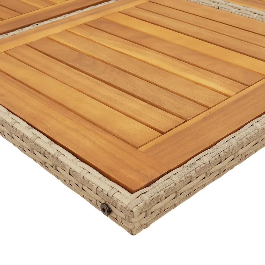 Set da Pranzo da Giardino 13 pz con Cuscini Beige in Polyrattan 3278115