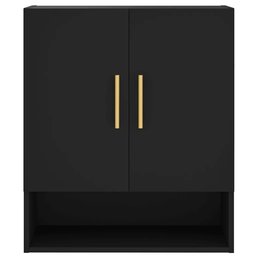Armadietto a Muro Nero 60x31x70 cm in Legno Multistrato 829893