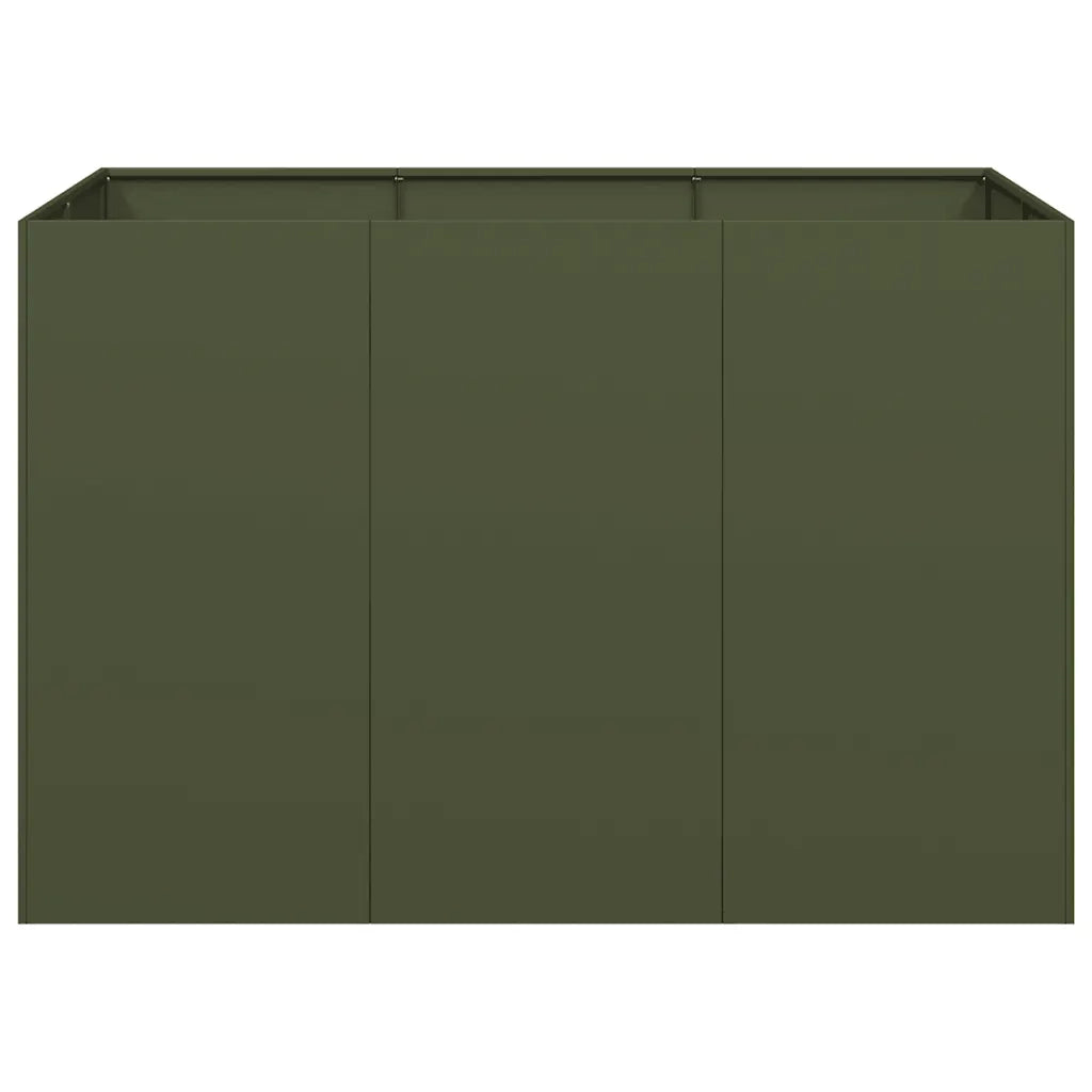 Fioriera Verde Oliva 120x80x80 cm in Acciaio 860790