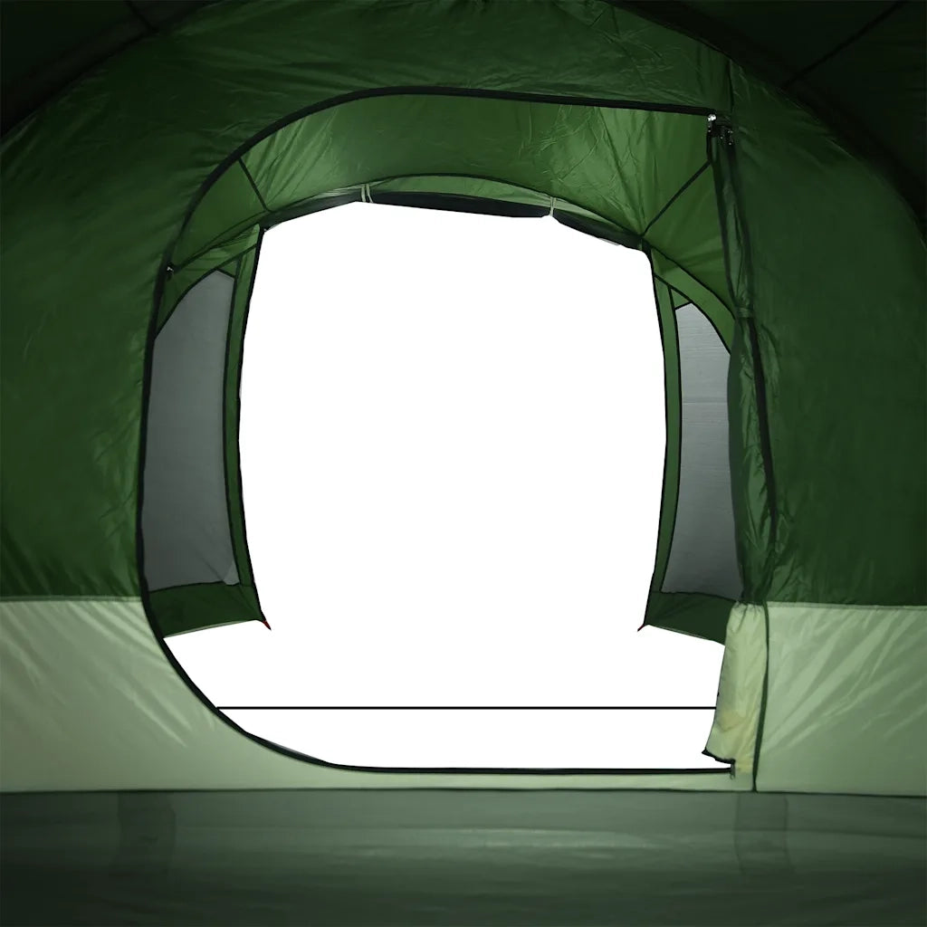 Tenda Familiare a Tunnel per 8 Persone Verde Impermeabile 94734