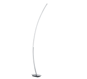 Piantana ad arco LED, metallo, alluminio spazzolato, H 158 cm, Solo