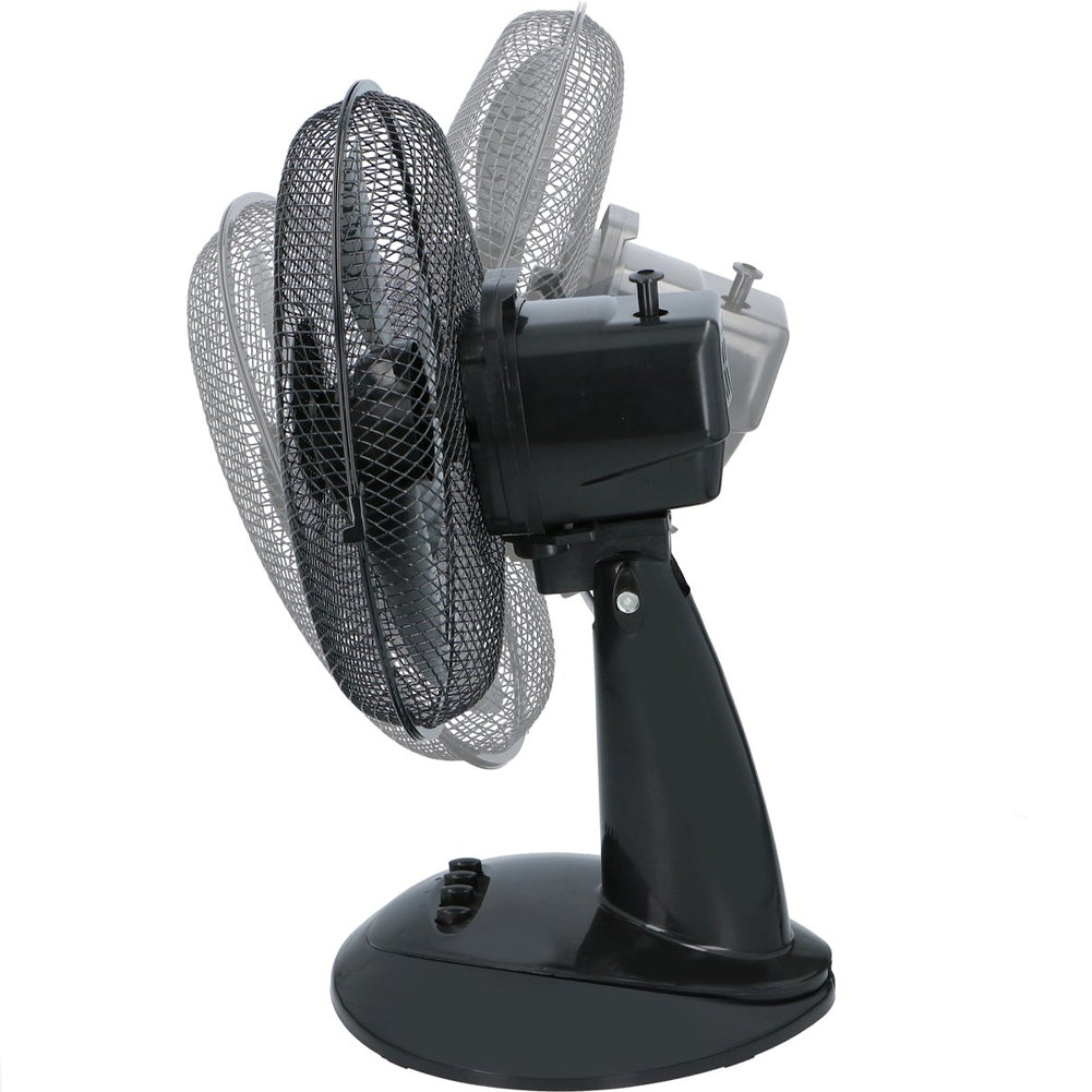 Ventilatore da Tavolo Pale 30 cm Salvaspazio 38 W 3 Velocità e Funzione Girevole
