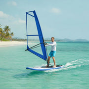 Inflatable SUP Board With Sail Set, Blue And White
