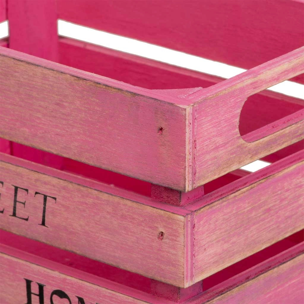 Cassetto in legno rosa 18x12x10h