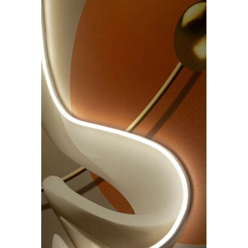 Stampa Con Led Su Tela Abstract -b- cm 80x4x120