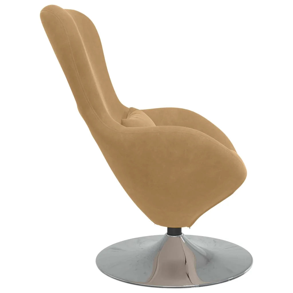 Poltrona uovo Marrone Velluto 42002732