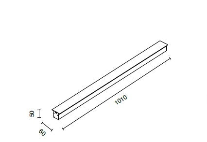 SIMBA APPLIQUE LED DOPPIA EMISSIONE  L.100CM IP54 BIANCO 4000K 1100LM 20W