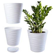 Vaso da fiori KADAX da 30 cm, con coperchio in plastica e supporto.