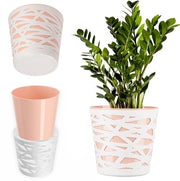 Vaso ornamentale in plastica - 13 cm colore arancione