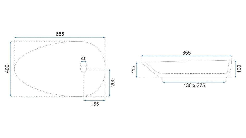 Lavabo Da Appoggio Rea Greta 65