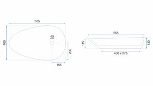 Lavabo Da Appoggio Rea Greta 65