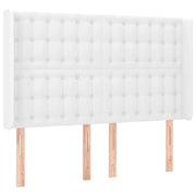 Testiera | Testata ad Orecchio Bianco 147x16x118/128 cm in Similpelle
