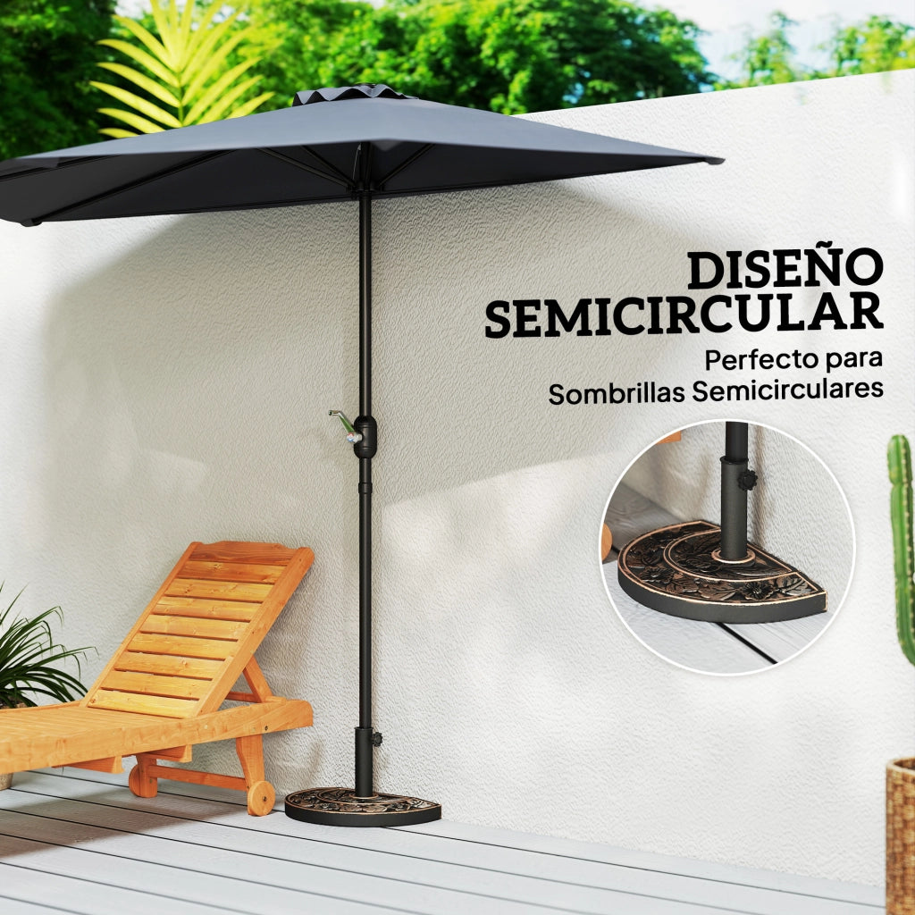Supporto Parasol Semicircolare ¨C Zephmum ¨C Bronce 50x31x32 cm