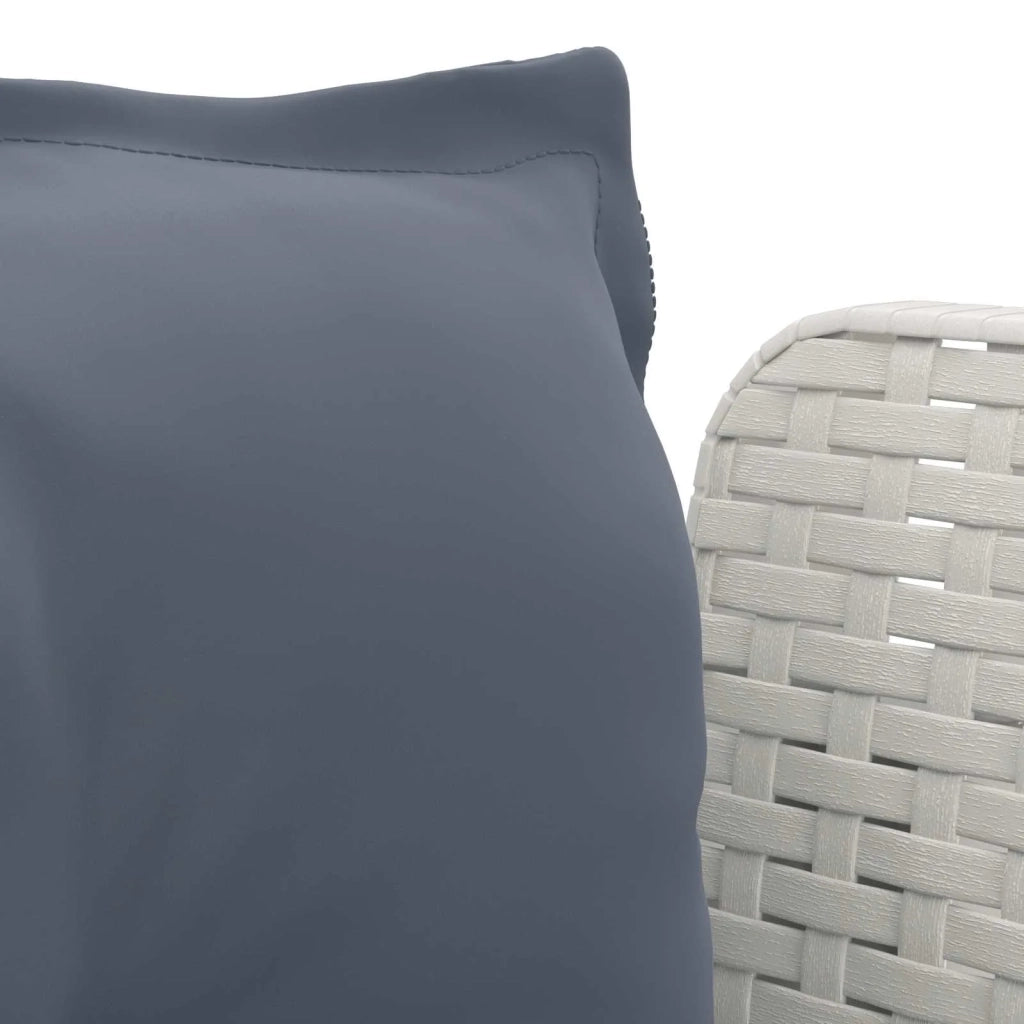 Sedia da giardino-Poltrona a 1 Posto con Cuscini Aspetto Rattan PP Bianco 343301