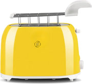 Toaster con Tostapinze - Multi Livelli di Temperatura - Toaster - Spazi Ampi per le Fette - Toaster Retro - Croque Monsieur