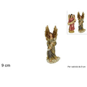 Trade Shop - Statuina Angelo 9 Cm Per Presepe In Resina Decoro Natale Natalizio Nativita' -