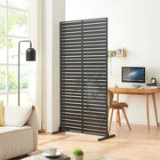 Pannello Divisorio Trolu Struttura Traforata in Acciaio 200 x 100 cm Nero casa.pro