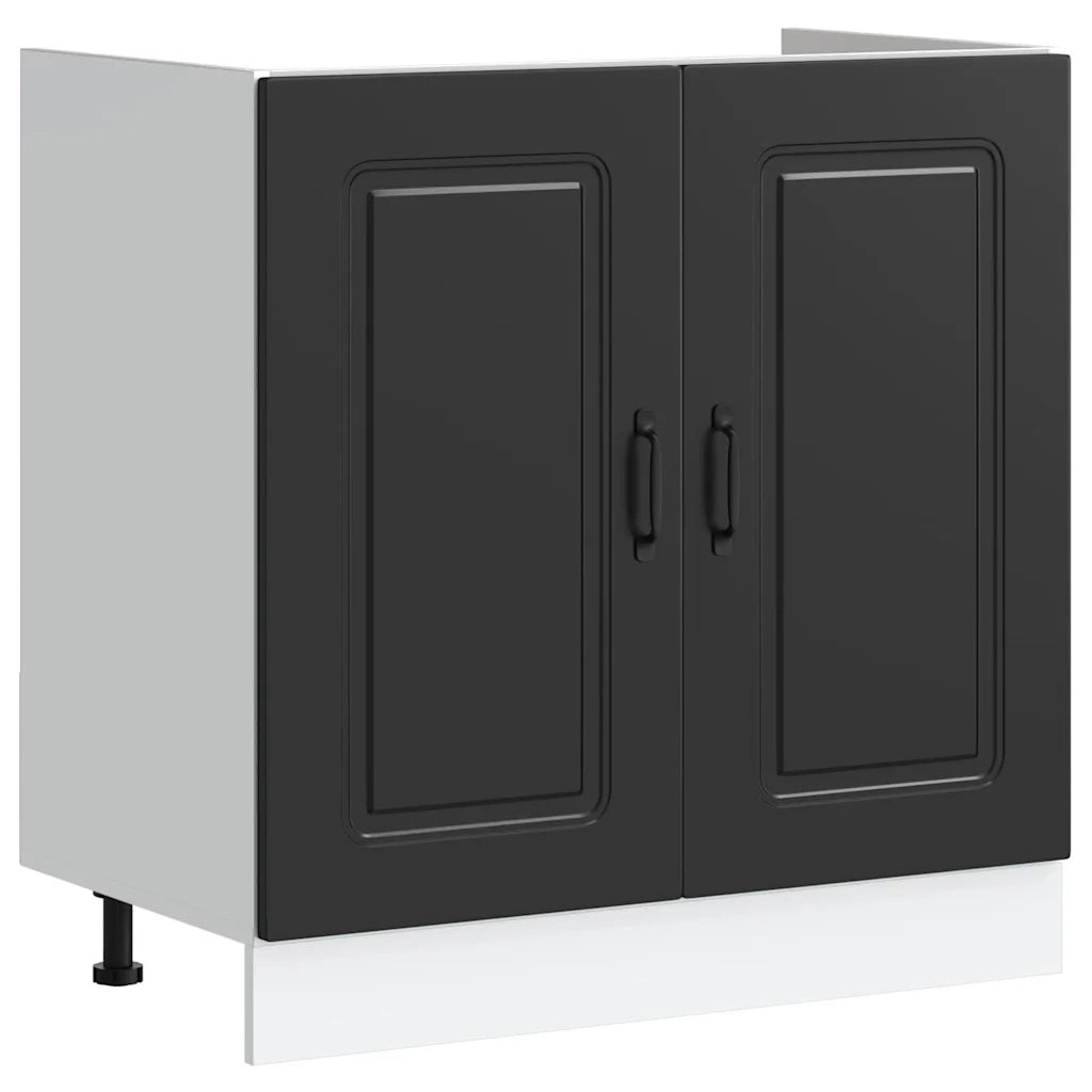 Mobile da cucina con porta Kalmar Nero 80 x 46 x 81,5 cm 3315002