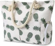 Borsa da spiaggia XXL, 30 litri, grande borsa a spalla con chiusura a righello e tasca per scarpe, borsa da spiaggia impermeabile, borsa da spiaggia per spiaggia, viaggio, piscina, shopping