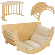 Arco da arrampicata, altalena a bilico, scaletta, altalena con cuscino, per bambini da 1,5 a 4 anni, fino a 50 kg